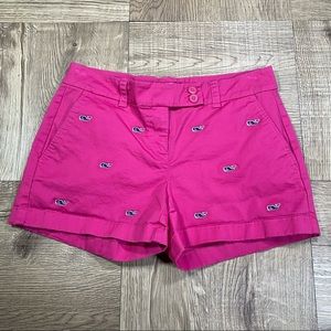 Vineyard Vines Bright Pink Short with Whale Logo